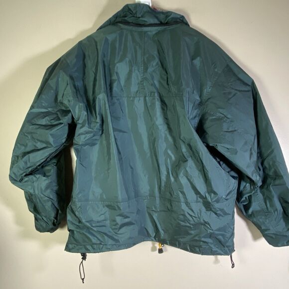 Eddie Bauer Ebtek Goretex Jacket  Nylon Coat Mens Medium Green Blue Full Zip - Picture 12 of 16